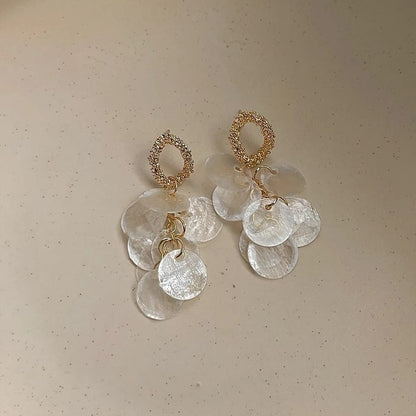 Fringed Drop Shell Earring FashionChic