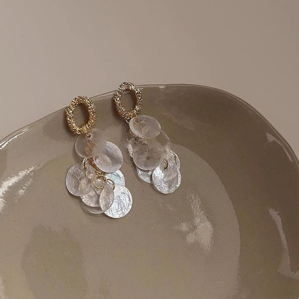 Fringed Drop Shell Earring FashionChic