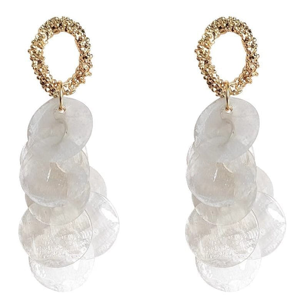 Fringed Drop Shell Earring FashionChic