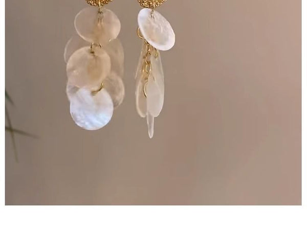 Fringed Drop Shell Earring FashionChic