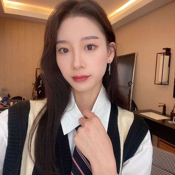 Drop Bar Spike Hoop Earring FashionChic