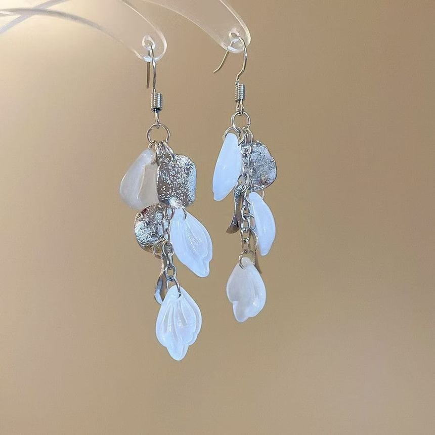 Earring Hook Shell Fringed Drop FashionChic
