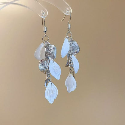 Earring Hook Shell Fringed Drop FashionChic