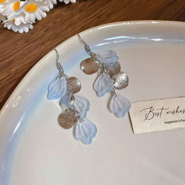 Earring Hook Shell Fringed Drop FashionChic