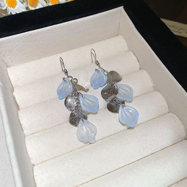 Earring Hook Shell Fringed Drop FashionChic