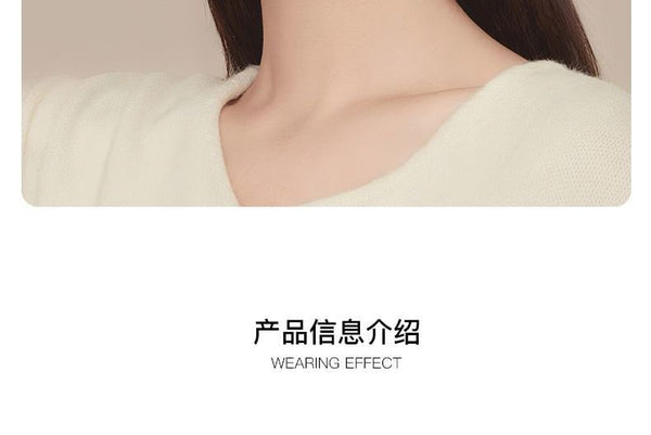 Asymmetrical Faux Drop Pearl Glitter Earring FashionChic