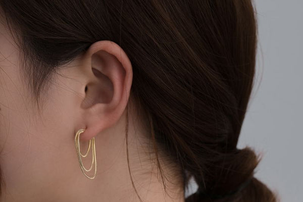 Hoop Layered 925 Silver Sterling Earring FashionChic