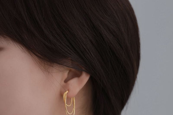 Hoop Layered 925 Silver Sterling Earring FashionChic