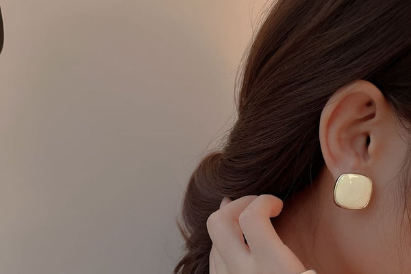 Earring 925 Square Silver Sterling Stud FashionChic