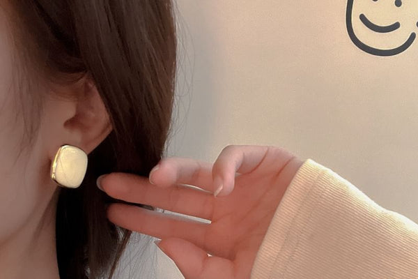 Earring 925 Square Silver Sterling Stud FashionChic