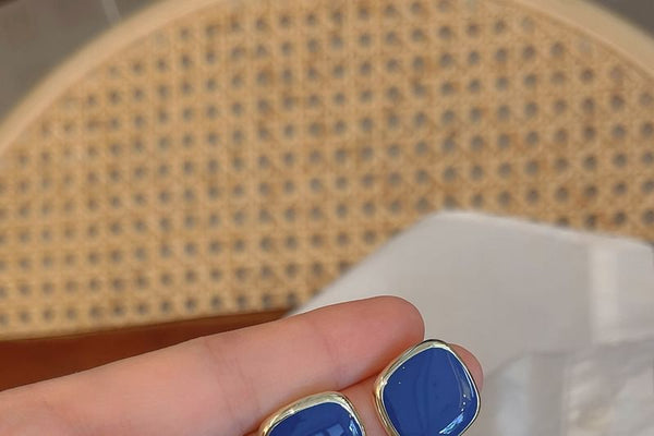 Earring 925 Square Silver Sterling Stud FashionChic