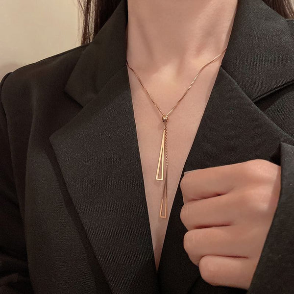Pendant Triangle Necklace FashionChic