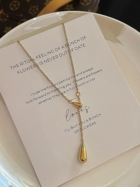 Pendant Teardrop Necklace FashionChic
