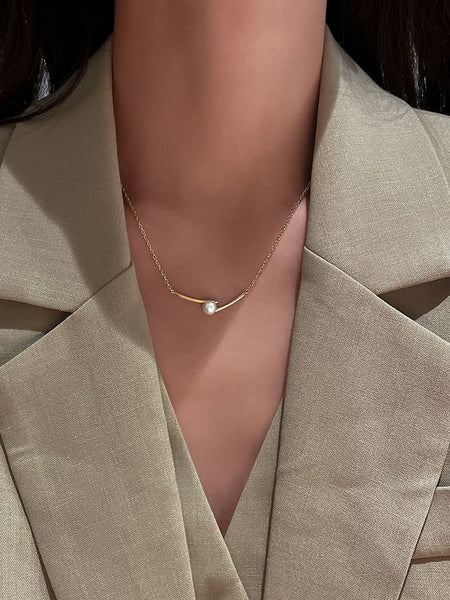 Pendant Necklace Faux Pearl FashionChic