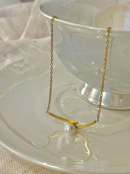 Pendant Necklace Faux Pearl FashionChic