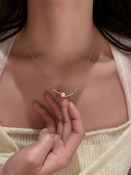 Pendant Necklace Faux Pearl FashionChic