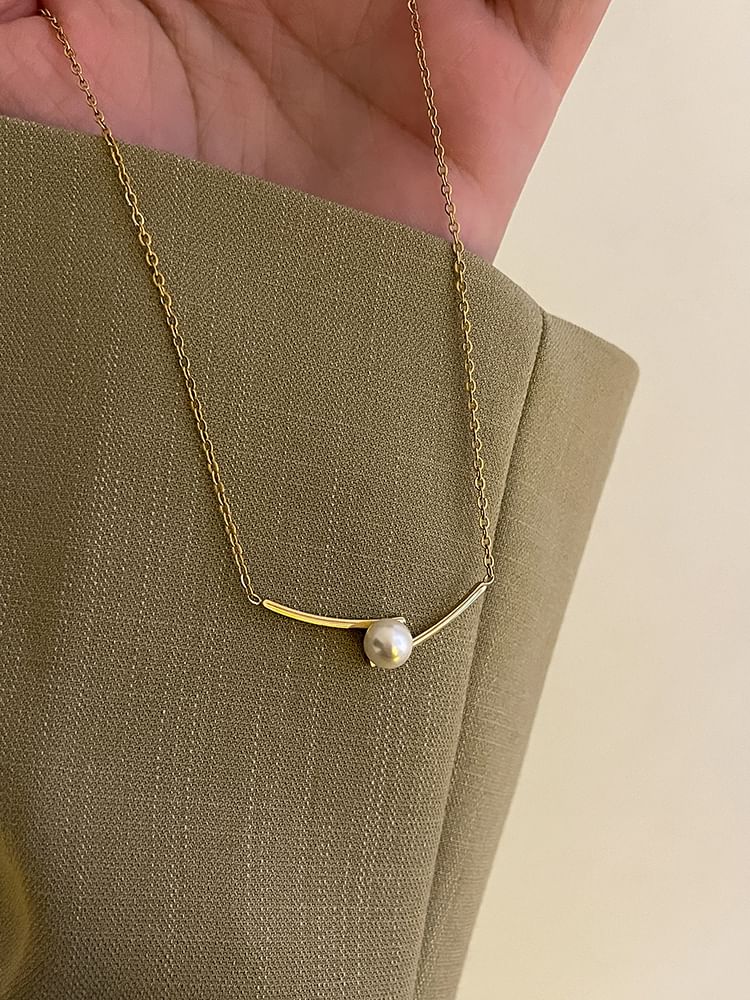 Pendant Necklace Faux Pearl FashionChic