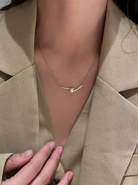 Pendant Necklace Faux Pearl FashionChic