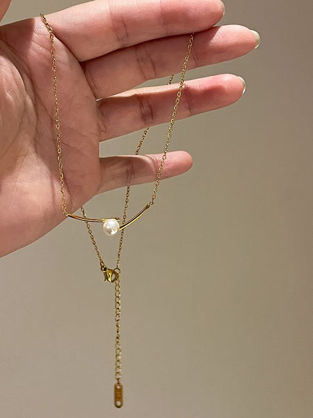 Pendant Necklace Faux Pearl FashionChic