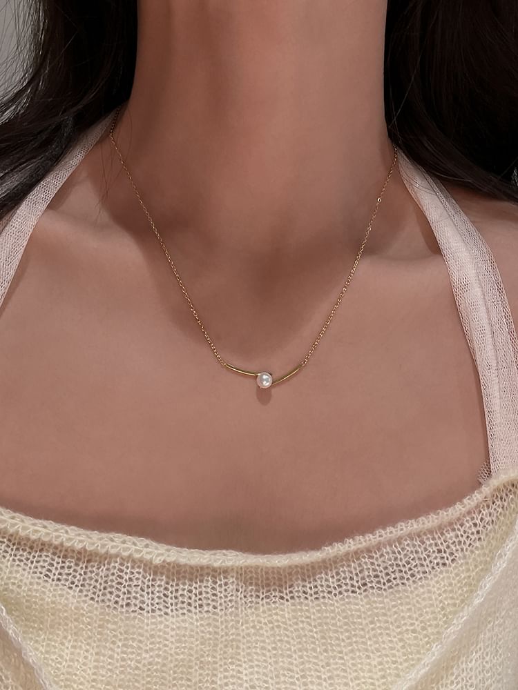 Pendant Necklace Faux Pearl FashionChic