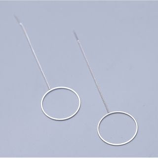 Sterling Silver Earring Drop Hoop 925 FashionChic