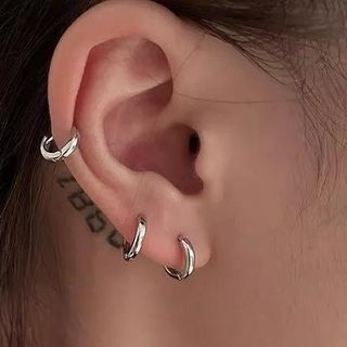 Polished Alloy Hoop Earring FashionChic