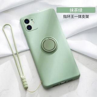 Stand Case Ring Phone Plain FashionChic