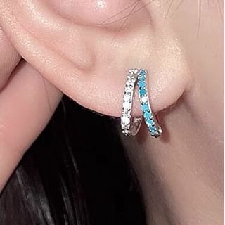 Earring Rhinestone Huggie FashionChic