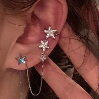 Ear Earring Cuff Star Rhinestone with FashionChic