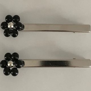 Hair Beaded Flower Set Clip 2: of FashionChic