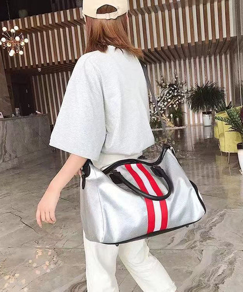 Large Capacity Black Striped Solid Durable Tote Handbag GG084 Bag-BGS240606