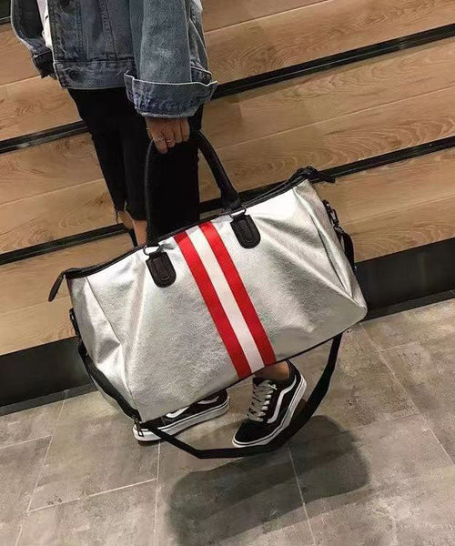 Large Capacity Black Striped Solid Durable Tote Handbag GG084 Bag-BGS240606