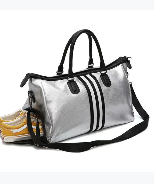 Large Capacity Black Striped Solid Durable Tote Handbag GG084 Bag-BGS240606