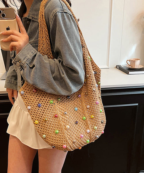 Large Capacity New Beige Versatile Satchel Bag Handbag II034 Bag-BGS240825