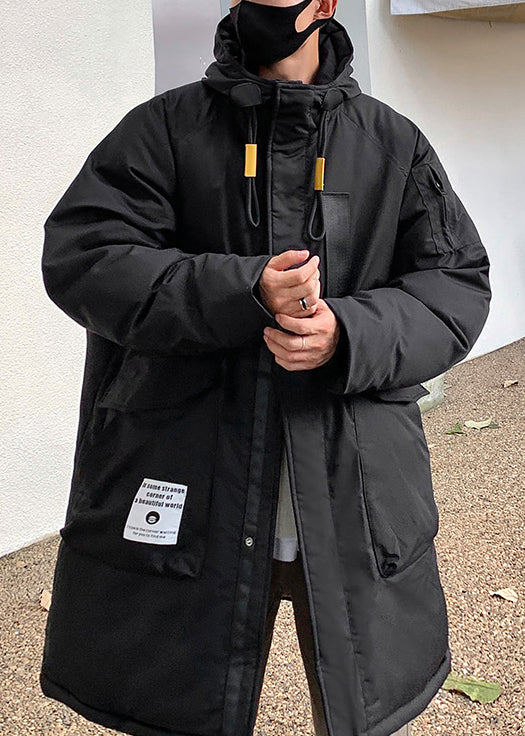 Loose Army Green Hooded Zippered Pockets Duck Down Men Down Coats WinterRM016 ABC