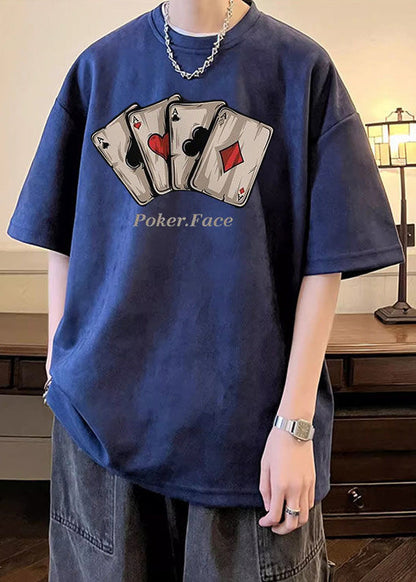 Shirts Green O T Neck Faux Loose Print Summer Army Suede Men FashionChic