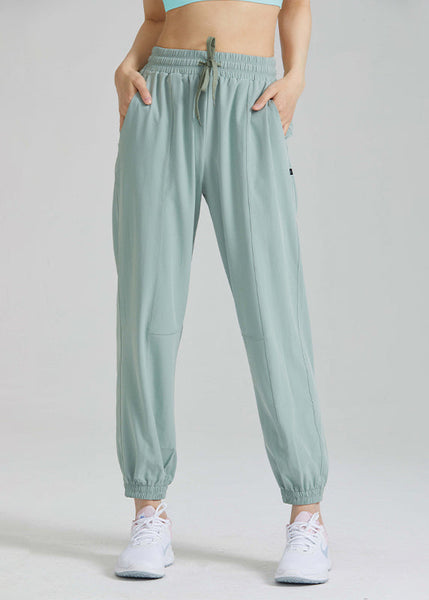 Loose Pants Tie Waist Elastic Yoga Lantern Black FashionChic