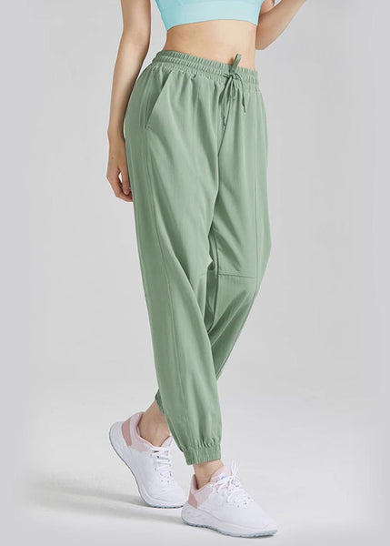 Loose Pants Tie Waist Elastic Yoga Lantern Black FashionChic