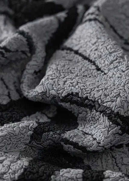 Cotton Print Shirt Summer T Loose Black Wrinkled FashionChic