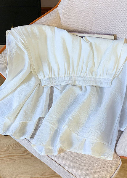 Loose Black Side Open Elastic Waist Cotton Crop Pants Summer FF058 MZF-CPTS240607