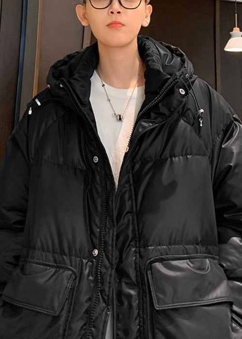 Loose Coffee Hooded Pockets Duck Down Men Down Coat Winter RM006 ABC