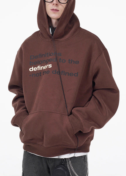 Loose Coffee Letter Pockets Oversized Cotton Mens Sweatshirts Spring YQ027 ABC