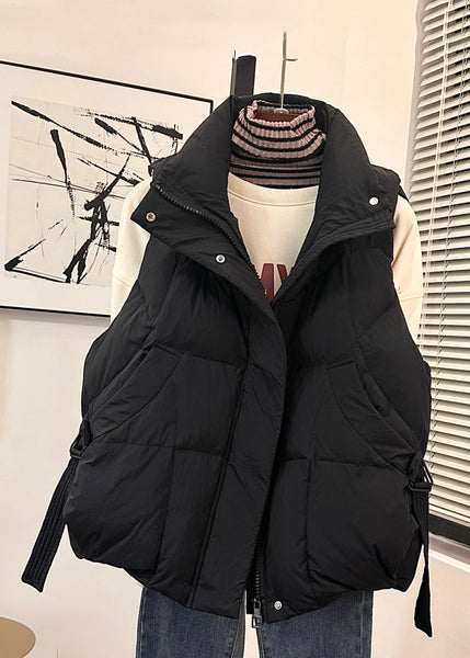 Loose Ginger Yellow Zip Up Pockets Duck Down Waistcoat Spring YW002 ABC