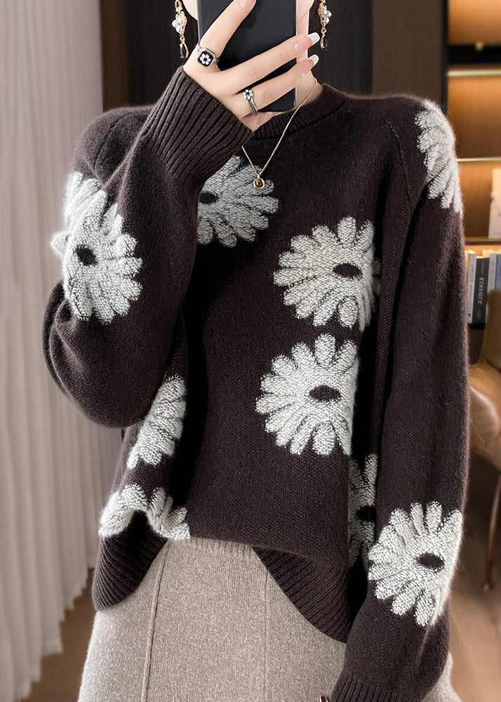 Loose Grey O Neck Cozy Woolen Knit Sweaters Spring YW052 ABC