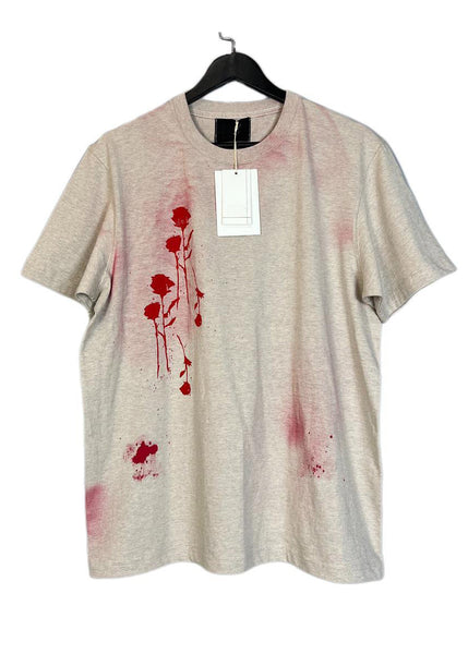Loose Grey O Neck Tie Dye Cotton Mens Tshirt Summer LK038 Men-Silk-MENT240630