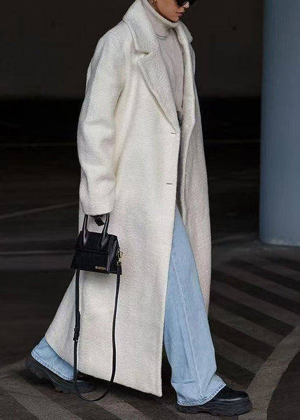 Coat Collar Khaki Pockets Spring Button Peter Long Loose Pan FashionChic