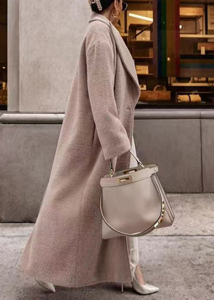 Coat Collar Khaki Pockets Spring Button Peter Long Loose Pan FashionChic