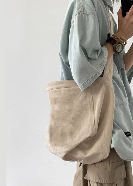 Summer Button Denim Men's Light Shirts Loose Pockets Blue FashionChic