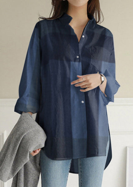 Loose Mulberry Print Low High Design Top Spring BV025 MZF-LTP240702