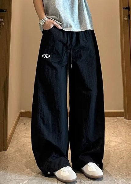 Elastic Pants Navy Loose Summer Solid Waist Cotton Men FashionChic